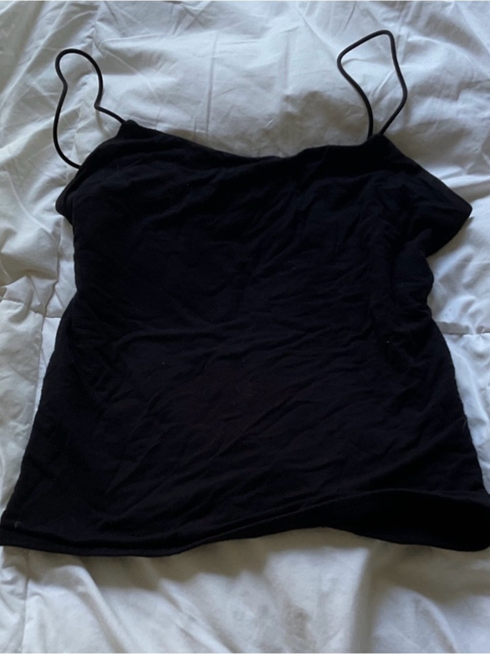 Women's Black Spaghetti Strap Cami - Sleek Layering Tank